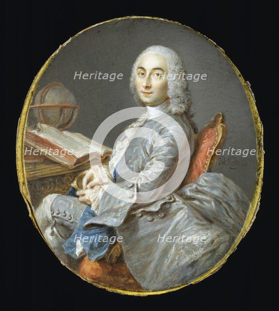 Miniature Portrait of César François Cassini de Thury, c1750. Creator: Jean-Marc Nattier.