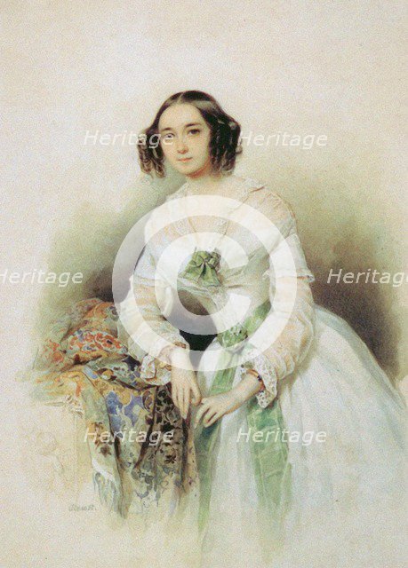 Portrait of Princess Olga Alexeevna Golitsyna, née Shcherbatova (1829-1879), 1847.