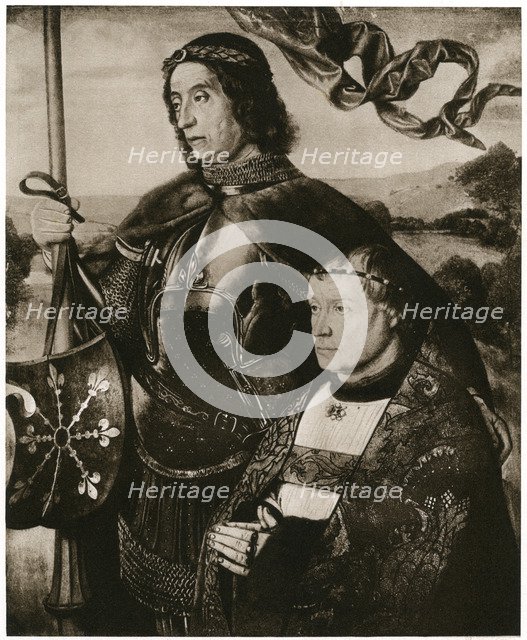 'St Victor and a Donor', (1927). Artist: Hugo van der Goes