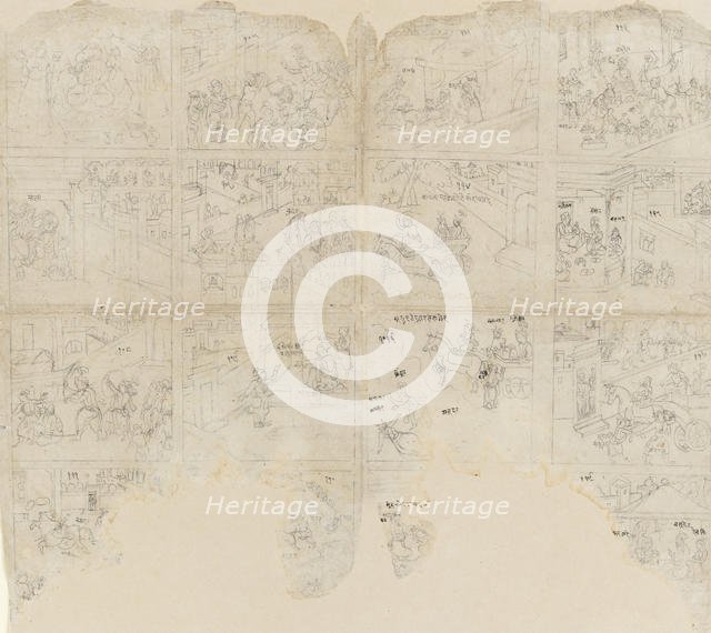 Scenes from the Bhagavata Purana, early 19th century. Creator: Unknown.