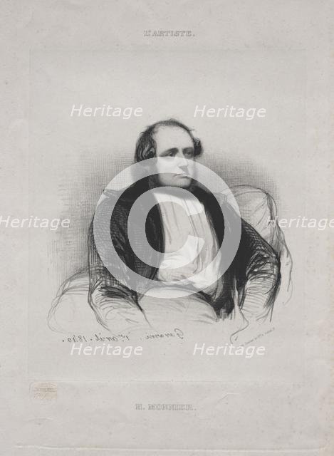 Henri (Bonaventure) Monnier, 1840. Creator: Paul Gavarni (French, 1804-1866).