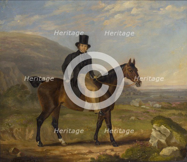 'Gentleman on horseback', 1843. Artist: James Flewitt Mullock