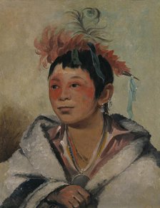 Aú-nah-kwet-to-hau-páy-o, One Sitting in the Clouds, a Boy, 1831. Creator: George Catlin.