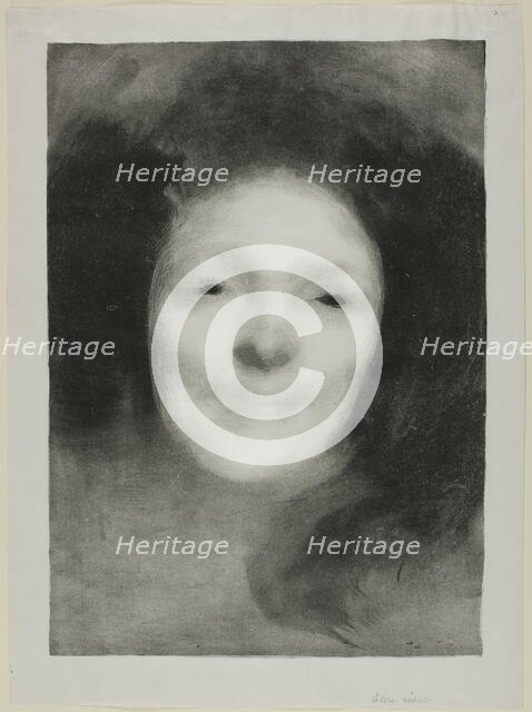 Elise Smiling, 1895. Creator: Eugene Carriere.