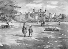'The Tower of London from Trinity Square', 1891. Artist: William Luker.