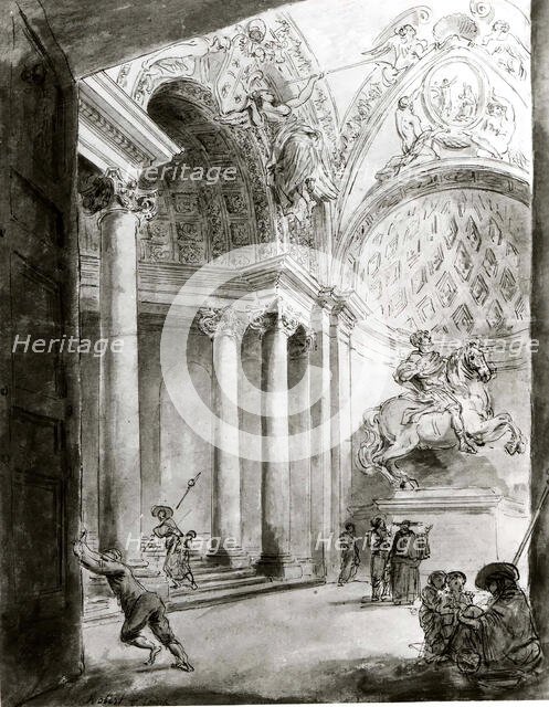 Interior of Saint Peter's, ca. 1758. Creator: Hubert Robert.