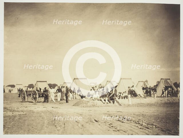 Artillery Encampment, Camp de Châlons, 1857. Creator: Gustave Le Gray.