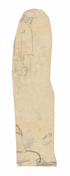 Sketch of Man with a Hat and Fragment of Woman’s Shoulder, 1891/93. Creator: Paul Gauguin.