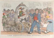 A Rare Acquisition to the Royal Menagerie, July 28, 1815., July 28, 1815. Creator: Thomas Rowlandson.