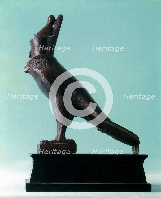 Bronze statue of the Egyptian God Horus, 26th (Saite) Dynasty, Ancient Egypt, 664-525BC. Artist: Unknown