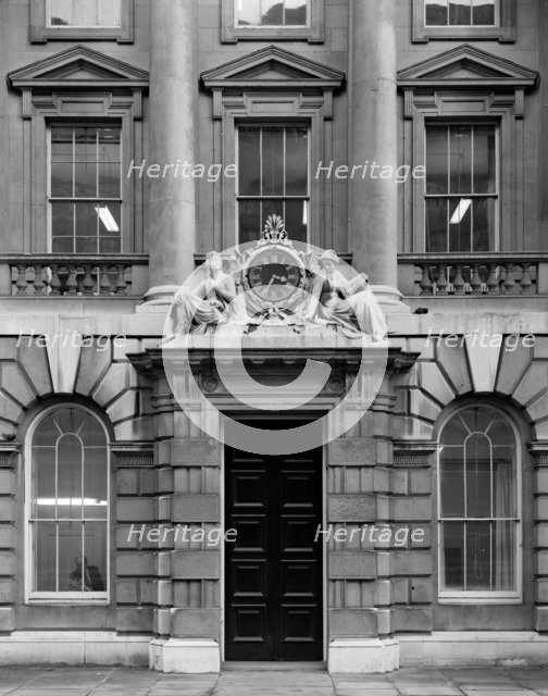Detail of a doorway in Somerset House in The Strand, Westminster, London,  Feb 1981. Artist: Paul Barkshire