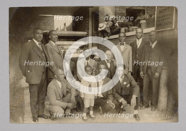 Photographic print of men gathered for State Funeral Directors' meeting, 1926. Creator: Unknown.
