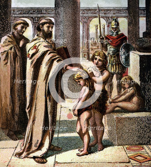 'The Pope and the Saxon Children', c1850. Artist: Unknown