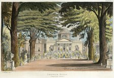 Principal front of Chiswick House, Hounslow, London, 1823. Artist: Unknown.