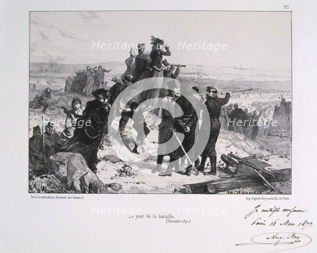 'Le Jour du Bataille' ('The Day of the Battle'), Siege of Paris, Franco-Prussian War, 1870 (1871). Artist: Auguste Bry