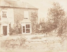 Oakley Cottage with Mr. St. John and Peter and Polly, 1853-56. Creator: John Dillwyn Llewelyn.