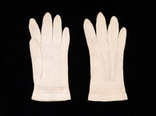 Gloves, American, 1840-60. Creator: Unknown.