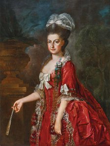 Portrait of Archduchess Maria Christina of Austria (1742-1798), Duchess of Teschen, 1778. Creator: Weikert; Georg (1745-1799).