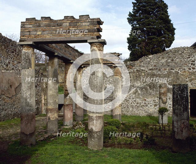 Atrium-peristyle, Villa of Diomedes, Pompeii, Italy, 2002. Creator: LTL.