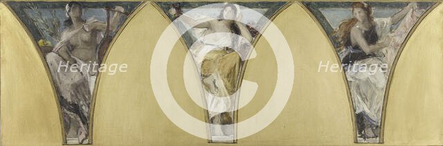 Esquisse pour l'Hôtel de Ville de Paris : Languedoc. Gascogne. Lyonnais, c.1888. Creator: Jacques Ferdinand Humbert.