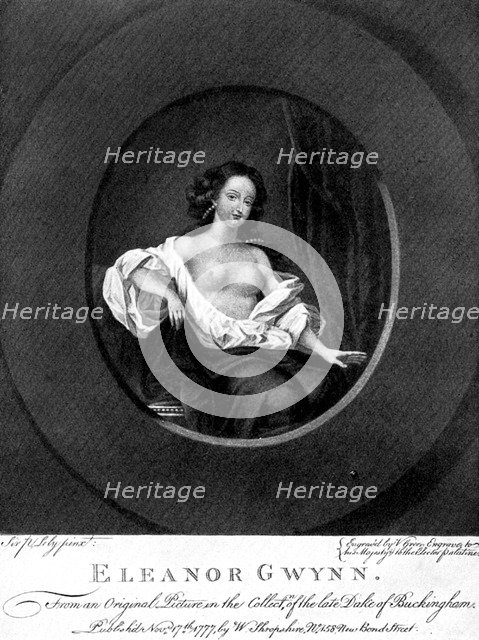 Nell Gwynne, English actress, (19th century).Artist: Valentine Green