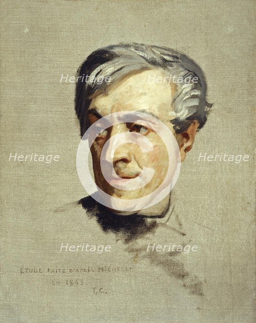 Etude faite d'après Jules Michelet, 1843. Creator: Thomas Couture.