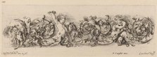 Ornamental Frieze with Children and Dogs, probably 1648. Creator: Stefano della Bella.
