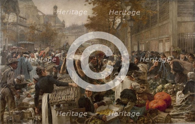 Les Halles. Artist: Lhermitte, Léon (1844-1925)