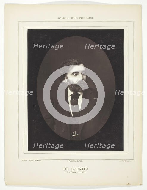 Henri, vicomte de Bornier, c. 1876. Creator: Ferdinand J. Mulnier.