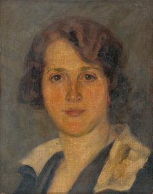 Portrait of the artist's wife, 1935. Creator: Andrej Kovacik.