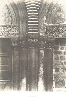 Jérusalem, Saint-Sépulcre, Détails de la porte, 1854. Creator: Auguste Salzmann.
