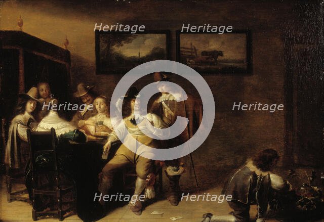 The card-players, 1640-1650. Creator: Circle of Dirck Hals.