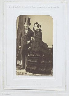 Eugenie Marie de Montijo de Guzman and Napoleon III, 1860-69. Creator: André-Adolphe-Eugène Disdéri.