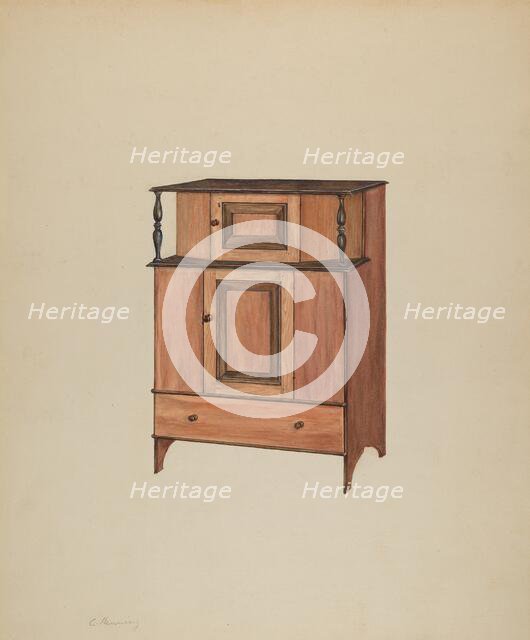 Press Cupboard, c. 1938. Creator: Charles Henning.