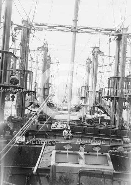 Cranes on SS Milazzo, 1916. Creator: Bain News Service.