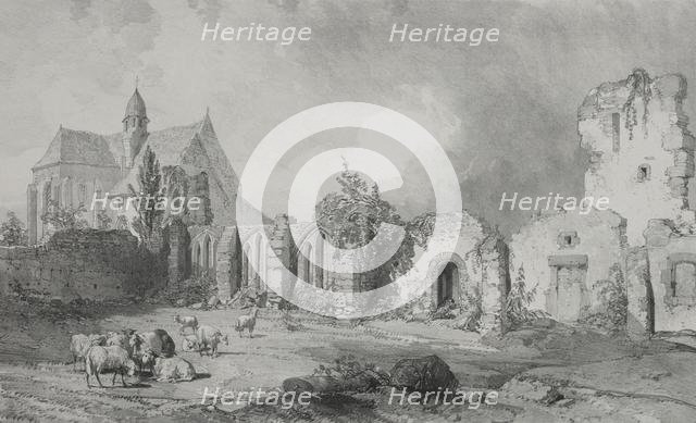 Voyages pittoresques et romantiques dans lancienne France. Bretagne: Abbaye de Relec. Creator: Eugène Cicéri (French, 1813-1890).