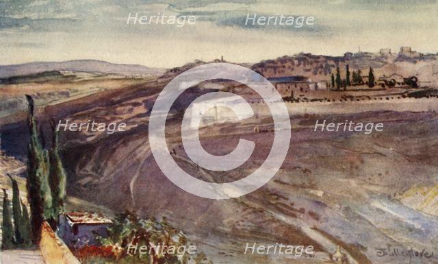 'Jerusalem from the Traditional Spot on the Mount of Olives Where Christ Wept Over The City', 1902. Creator: John Fulleylove.