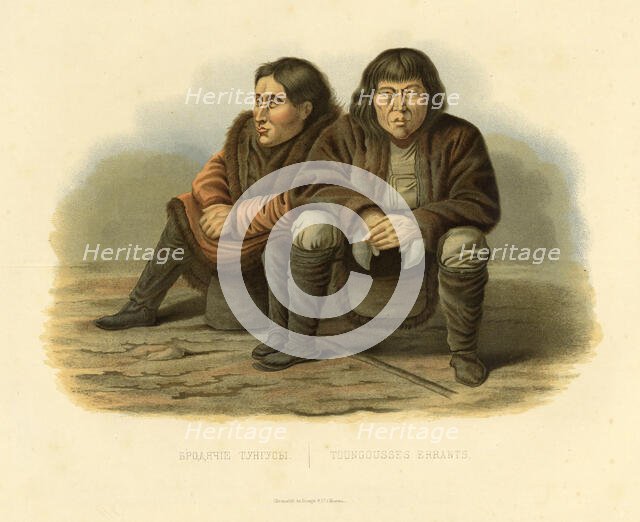 Tungus Vagrants, 1856. Creator: Ivan Dem'ianovich Bulychev.