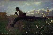 An Idyll, 1882-1883. Creator: Giovanni Segantini.
