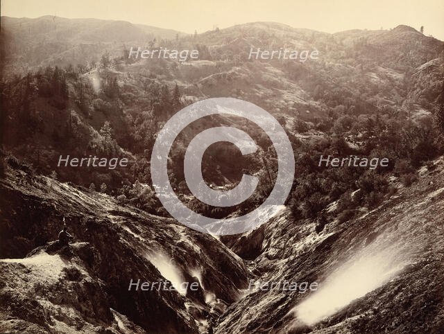 Devil's Canyon, Geysers, Looking Down, 1868-70. Creator: Carleton Emmons Watkins.