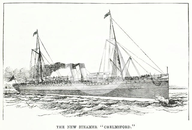 The new steamer "Chelmsford", 1885.  Creator: Unknown.