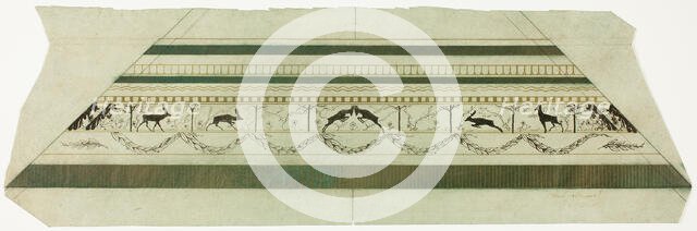 Stag and Flower Pattern Frame (bottom frame section), 1897-99. Creator: Theodore Roussel.