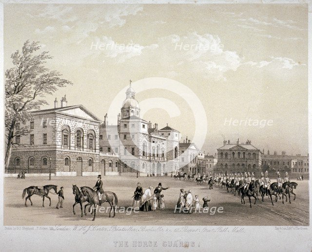 Horse Guards, Westminster, London, 1851. Artist: Thomas Picken