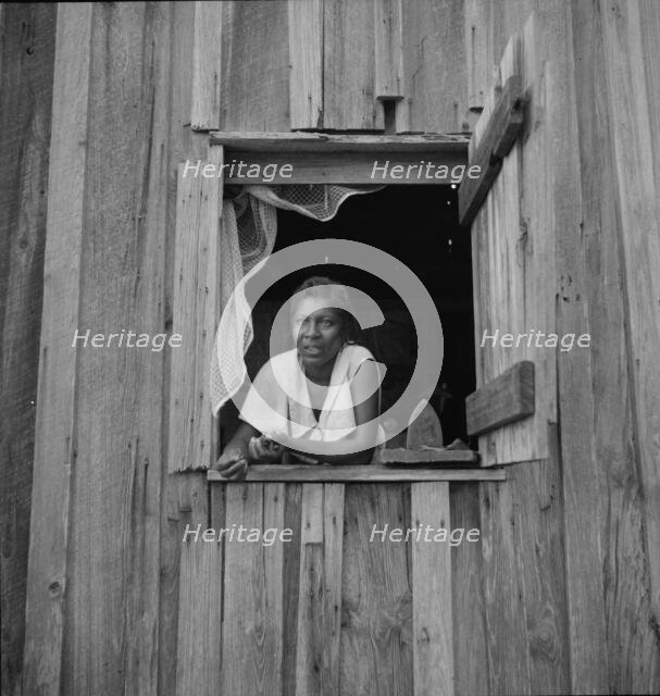 Wife of turpentine worker near DuPont, Georgia, 1937. Creator: Dorothea Lange.