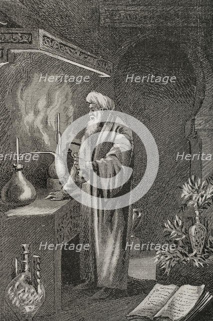 bn Zuhr, (c1092-c1162), Andalusi physician, philosopher and poet, 1890.  Creator: Joan Serra y Pausas.