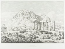 Corinth: Temple of Neptune and the Acrocorinth, 1846. Creator: Theodore Caruelle d'Aligny.