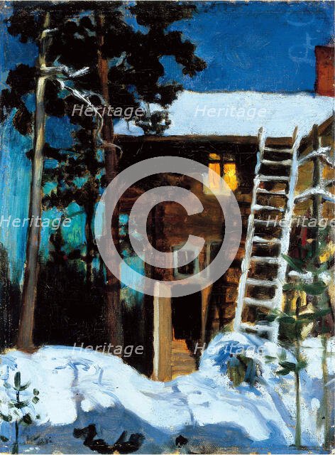 Kalela in winter, 1896. Creator: Gallen-Kallela, Akseli (1865-1931).