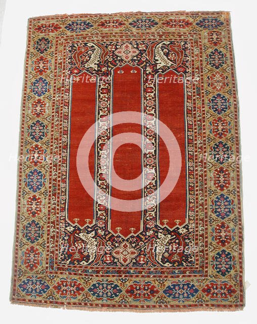 Carpet with Double-Ended Triple Niche, probably west-central Turkey, 18th century. Creator: Unknown.