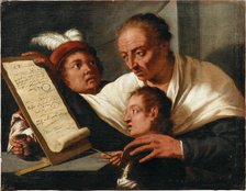 A teacher with two schoolboys, after 1650. Creator: Pietro della Vecchia (1603-1678).