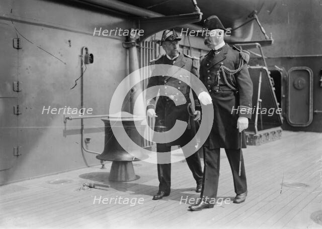 Capt. J.H. Oliver and Cdr. F. Hughes, 1914. Creator: Bain News Service.